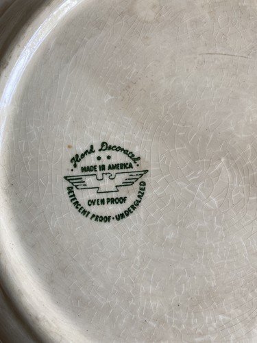 Vintage Marcrest Stetson Swiss Alpine Chalet Pie Plate 10” Mid Century USA Made - Picture 2 of 5