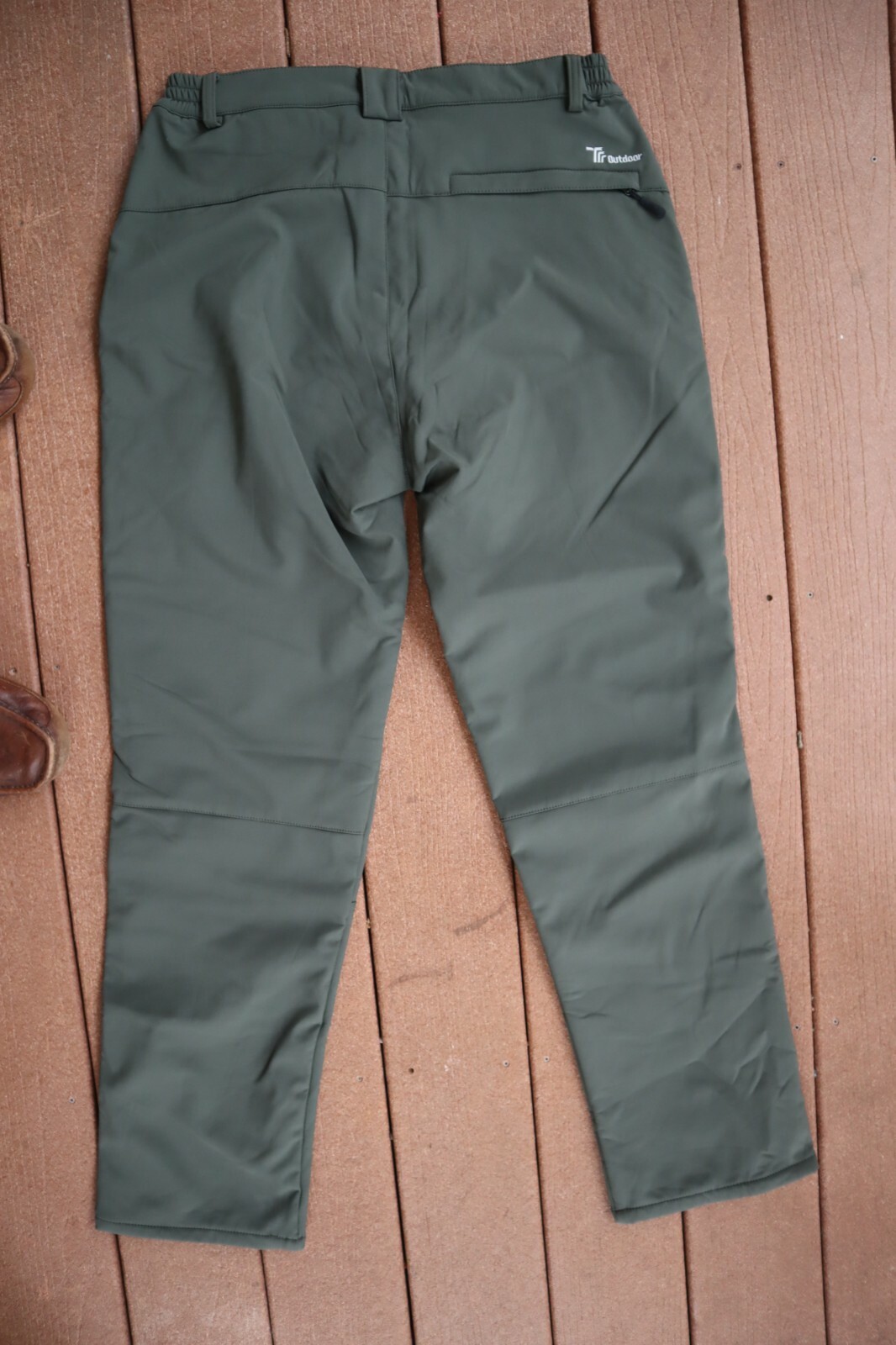 Dark Olive Gray TRR OUTDOOR Fleece Lined Water Resistant Pants Medium