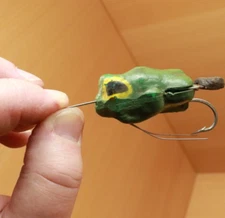 Unknown Vintage Swimming Frog Fishing Lure - Functional (See Video) Missing Legs
