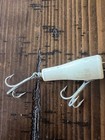 Vintage Creek Chub Red and White Wooden Jointed  Pikie Lure with glass eyes — photo 5
