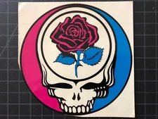 The Grateful Dead Jerry Garcia TOUCH OF GREY Steal Your Face window sticker 1989