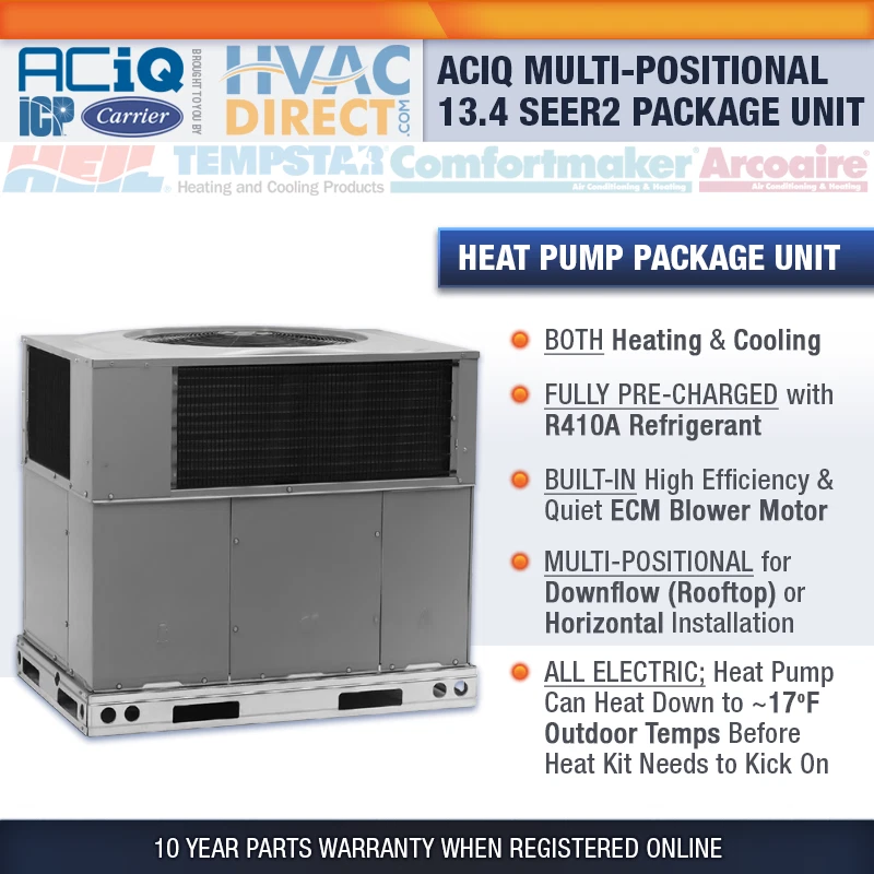 2.5 Ton 13.4 SEER2 ACiQ-Heil by Carrier Package AC Heat Pump Unit | Install  Kit | eBay