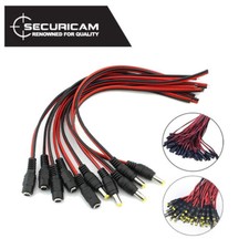 5.5*2.1mm DC POWER PIGTAIL MALE FEMALE WIRES FOR CCTV & LED STRIPS