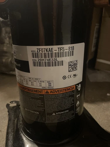 Copeland Scroll Compressor R22 R407C R134A 380/460/3 ZR190KCE-TFD-250
