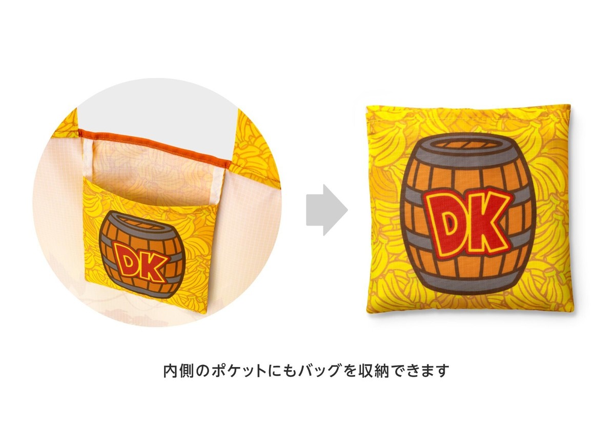 Donkey Kong Eco Gift Bag Tote with DK Tie Design Nintendo Store