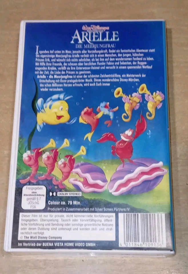Walt Disney Meisterwerk Arielle VHS, Hologramm 0913/25 - Sammlerstück - Bild 2 von 4