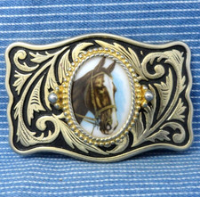Horse Head Belt Buckle Classic Western Cowboy Cowgirl Vintage 90s .PCB558