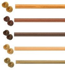 Swish Naturals EYELET RECESS POLE 28mm Wood Curtain POLE , wooden Pole Set