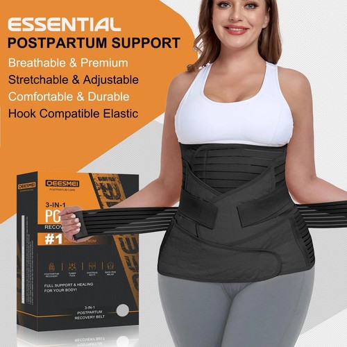 3 in 1 Postpartum Belly Support Recovery Wrap - Postpartum Belly Band - Postp...
