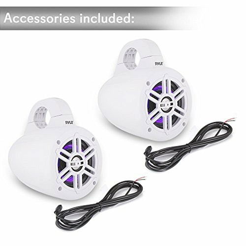 2x Pyle PLMRLEWB47WB Bluetooth wasserdicht Marine Wakeboard Turm LED 4" Lautsprecher - Bild 7 von 7