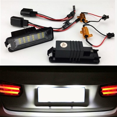 For VW GOLF MK4 MK5 MK6 MK7 Seat Polo EOS 2x LED Number