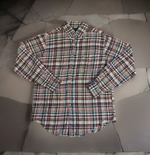 Vintage The Arrow Company Flannel Shirt Size Medium Brown Wool Plaid Checkered