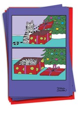 12 Funny Thank You Greeting Cards Set 5"x7" w/ Envelopes 1 Design Cat Present