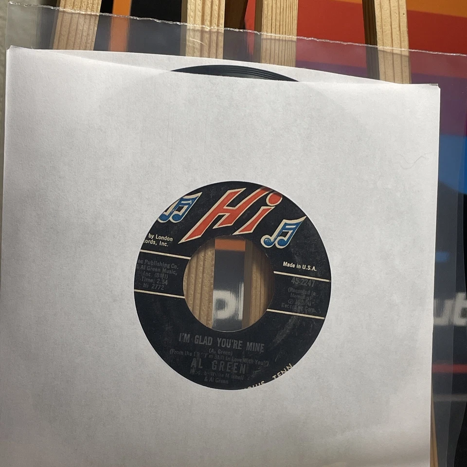 Al Green 45rpm Here I Am, I'm Glad You're Mine, 1973 Hi London HI 2247 - Image 3 of 3