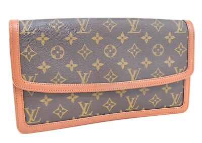 Echte Louis Vuitton Pochette Dame GM Clutch Tasche Monogramm Canvas M51810 LV...