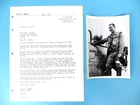 John F Bolt. WW2 USMC Ace. Korea Ace. Signed Letter and Signed Photo