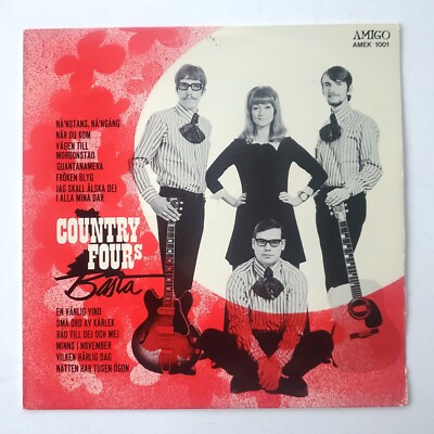 Country Fours LP Basta - Obscure 60's Swedish Folk Pop - HEAR