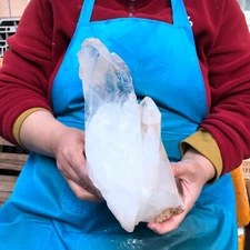 5.78LB Natural White Clear Quartz Crystal Cluster Rough Specimen Healing