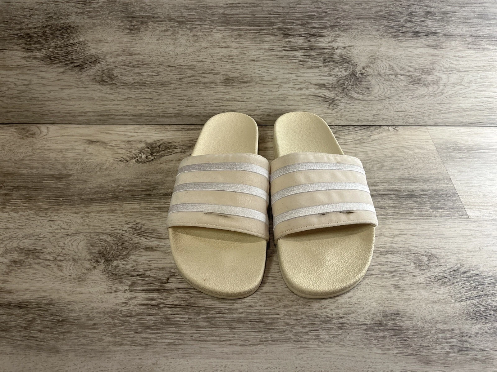 SANDALI ADIDAS ADILETTE DOCCIA SLIDE CREMA BIANCO TAGLIA 11