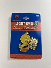 1997 Vintage Looney Tunes Stamp Collection TWEETY Bird Pin Made in USA