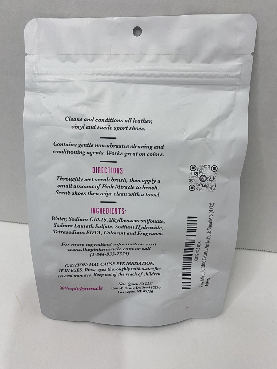 4oz Pink Miracle Shoe Cleaner Kit With Brush 610395739333| eBay