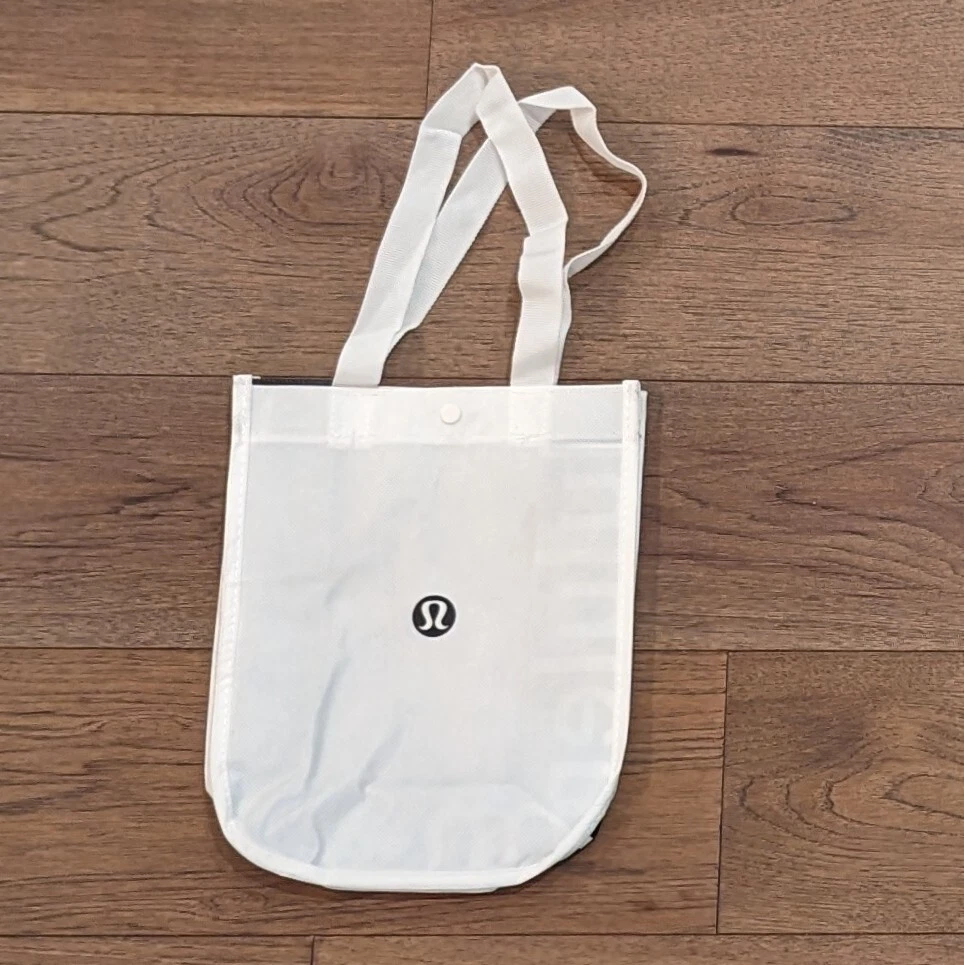 LULULEMON Small Reusable Shopping Tote Lunch Bag 💗 White 💗 NWT *NEW!*  Ships ⚡