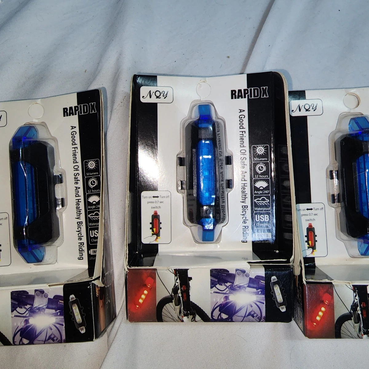 Rapid X2 Model AQY 093 Volcano Bicycle Light Pack of 4 3 Blue