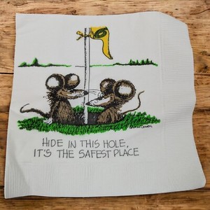 Lot of 3 Vintage Cocktail Napkins Funny Novelty Bar Party Decor Retro