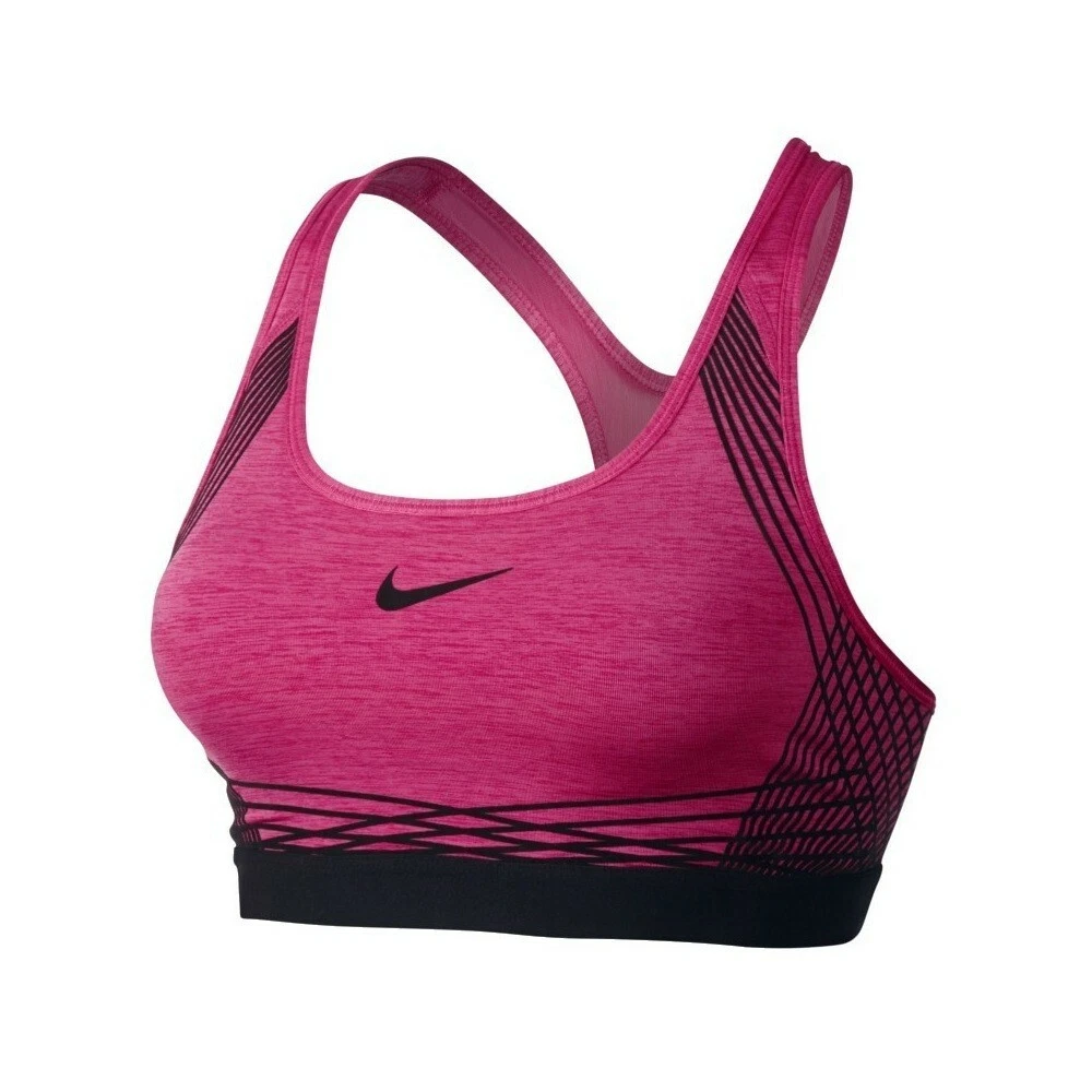 Nike hyper classic padded sports bra Small Pink and black Women's