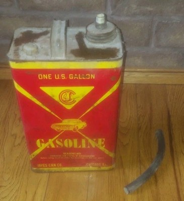Vintage  Metal Jayes Can Co. 1 Gallon Gasoline Can