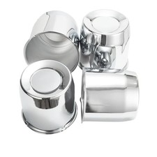 4Pcs 5.15 in Wheel Center Caps Chrome Push Through 5.15" Diameter, 4.92" Height
