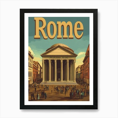 Aihrgdesign A Retro Reiseposter F Gerahmtes Wandbild Poster Leinwanddruck Bild