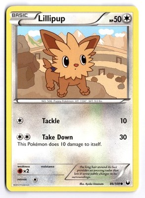 Lillipup - DEX #86/108 Dark Explorers Common Normal MP