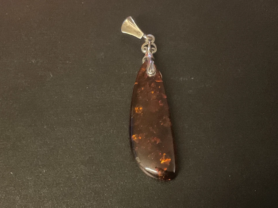 Colgante de ámbar báltico caramelo caramelo DTR 925 hallazgos de mina de Jay King Foto 3 de 4