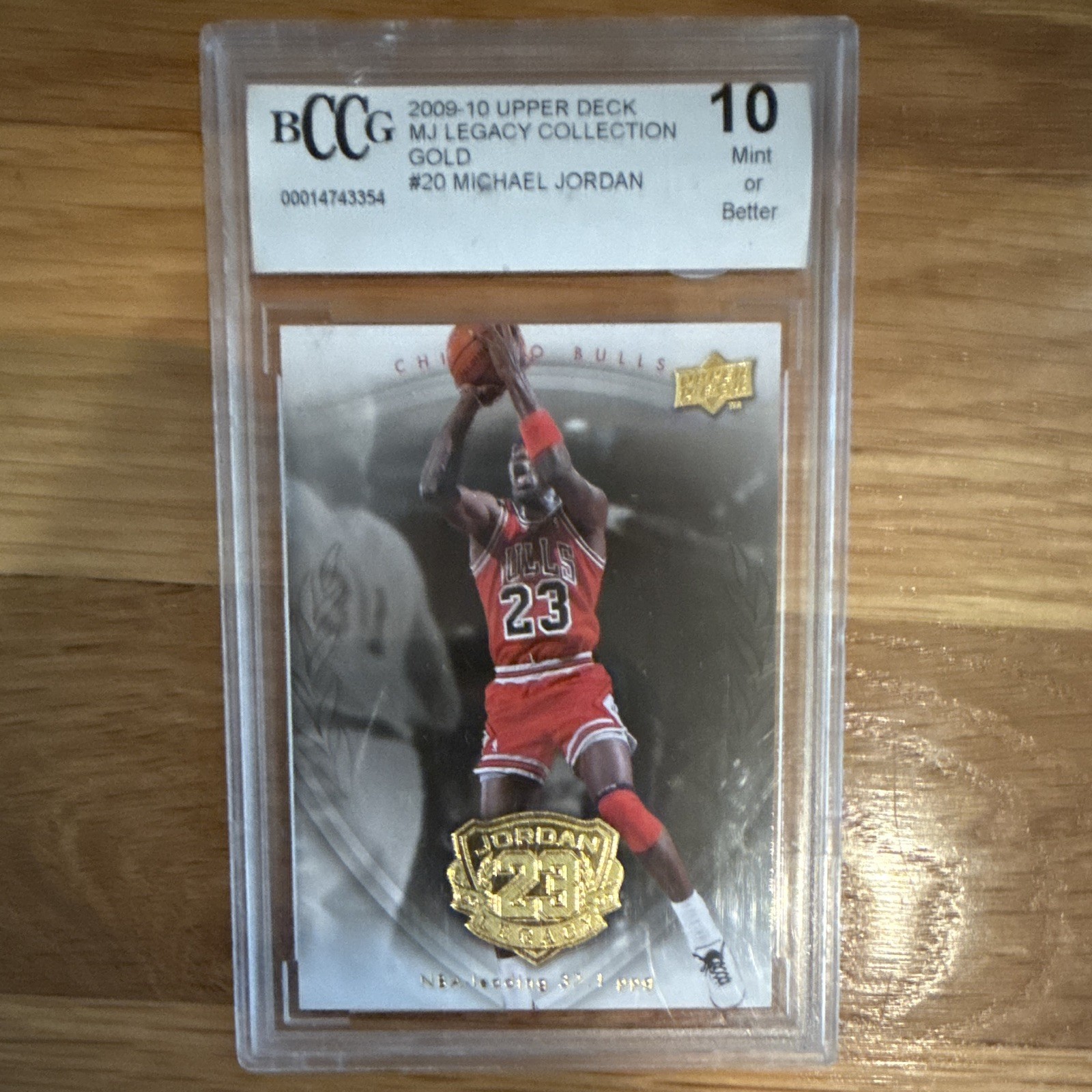 Upper Deck 2009-10 MJ Legacy Michael Jordan Gold #20 Chicago Bulls BCCG 10
