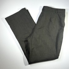 Women's Pendleton Virgin Wool Straight Dress Pants Green Trousers sz 12 USA Made