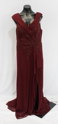 Azazie Women's Calathea A-Line Lace Maxi Dress AC2 Cabernet Size: A16 NWT 