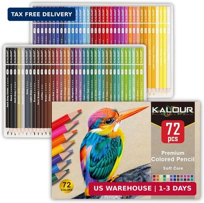 KALOUR 72 Count Colored Pencils for Adult Coloring Books, Soft Core,Ideal for Dr