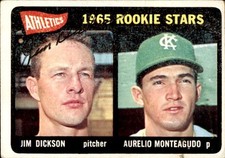 Jim Dickson 1965 Topps Kansas City Athletics Autographed Signed Baseball Card