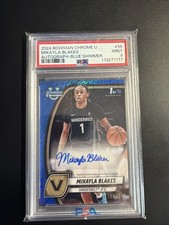 2024 Bowman Chrome U Mikayla Blakes 1st Blue Shimmer # /35 Vanderbilt PSA 9
