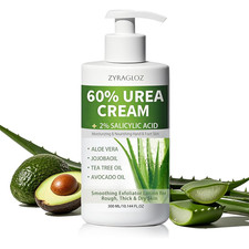 60 Urea Cream with 2 Salicylic Acid, Urea Cream 60 Percent for Feet Hands, M