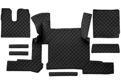 #ad #ad ?ko Leder Fu?matten F?r MAN TGX Zwei Schubladen 2018 2020 Automatik Schwarz EUR 89.06