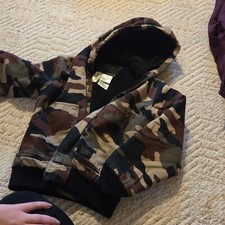 Walls Tough Wear Youth Camouflage Full Zip Hooded Jacket