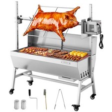VEVOR Spanferkelgrill Lammgrill Drehspießgrill mit Schutzblech 94cm …