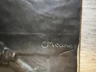BELGIAN C MEUNIER BRONZE VERDIGRIS RELIEF PANEL 'MINER in PROFILE — photo 4