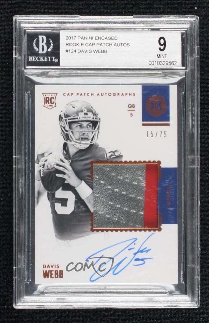 Davis Webb Panini Impeccable #124 Autograph