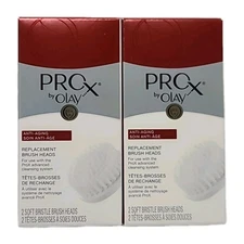 ( LOT OF 2 ) OLAY Facial REPLACEMENT BRUSH HEADS ( 2 SOFT BRISTLE Each Box)