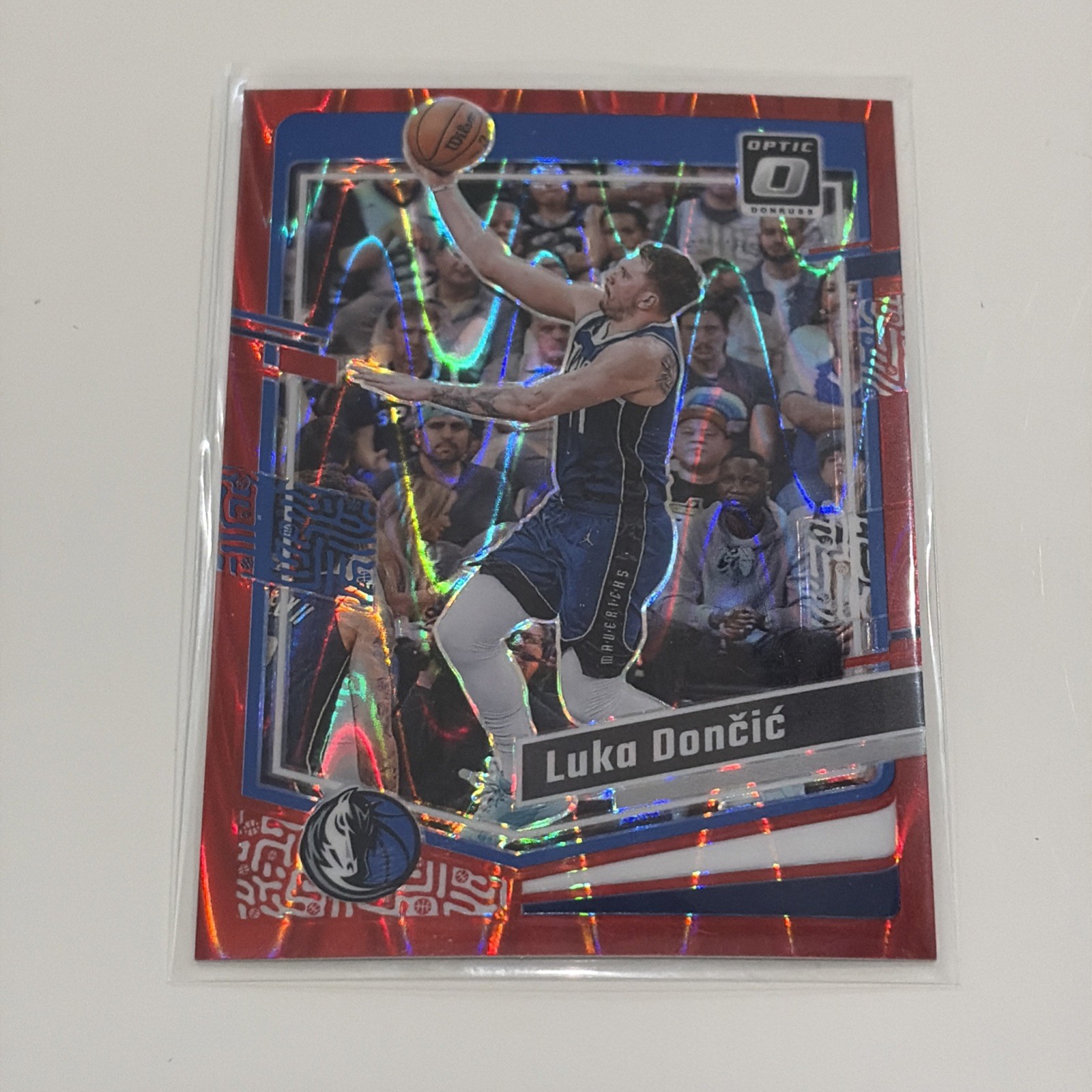 2023-24 Panini Donruss Optic #67- Luka Doncic Red Seismic Prizm SP #'d 005/130🏀