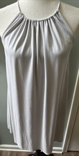 Silence + Noise Urban Outfitters Light Gray Halter Razorback Dress-Size X-Small