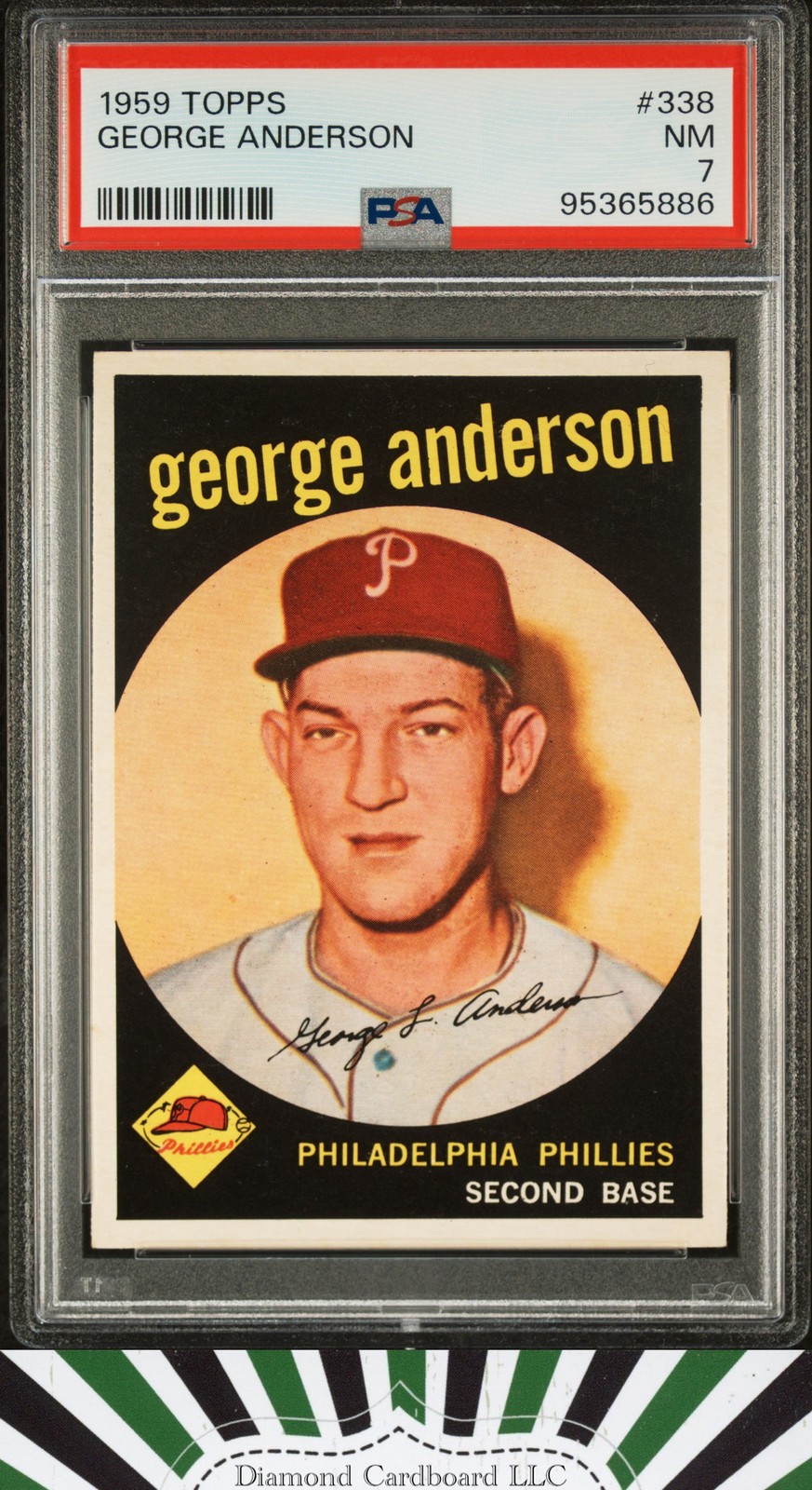 1959 Topps #338 George Anderson PSA 7 HOF RC